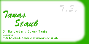 tamas staub business card